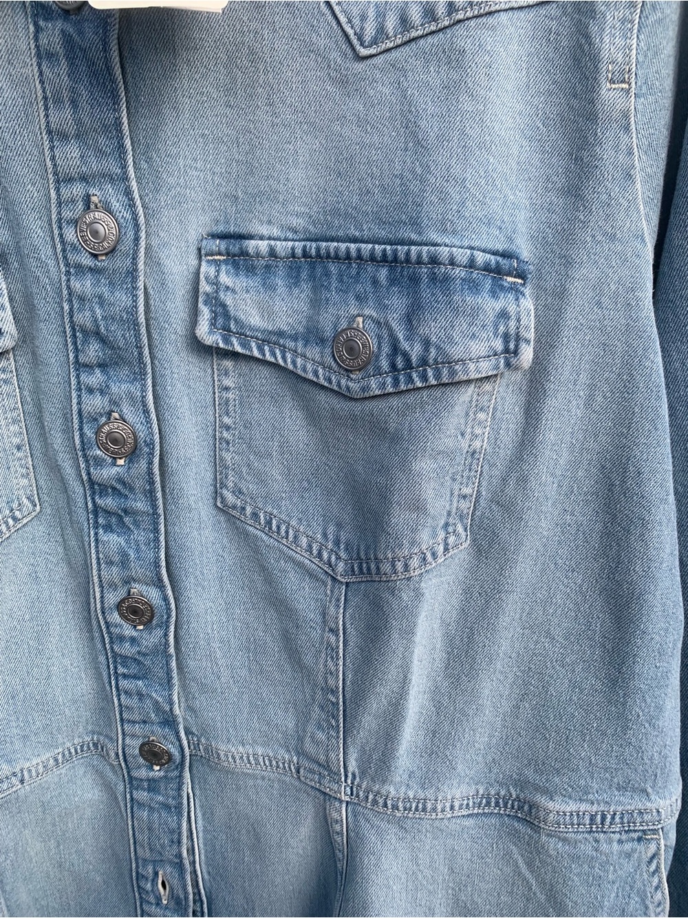 NWT women’s Levi's Light Blue Western Denim Button-Up long sleeve Dress - Picture 8 of 15